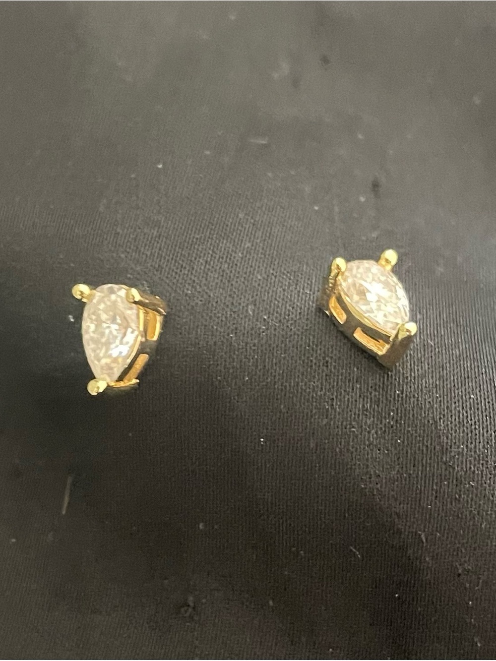 Moissanite Pear shaped earrings 0.5ct - Picture 2 of 7